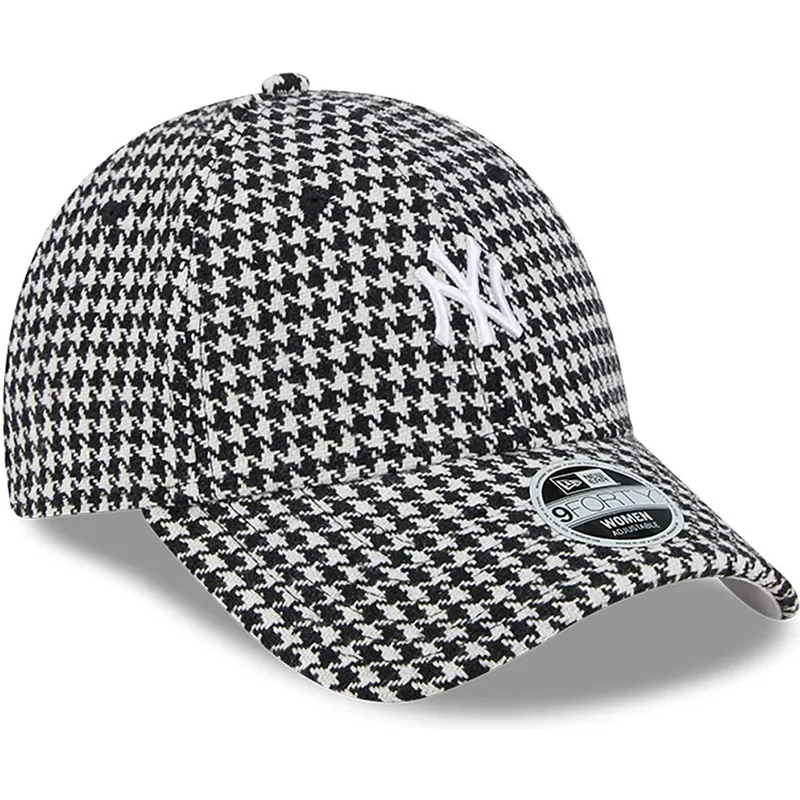 siltovka-zaoblena-cierna-nastavitelny-9forty-houndstooth-new-york-yankees-mlb-new-era