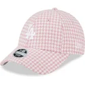 siltovka-zaoblena-ruzova-nastavitelny-9forty-houndstooth-los-angeles-dodgers-mlb-new-era