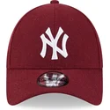 siltovka-zaoblena-cervena-nastavitelny-9forty-essential-melton-wool-new-york-yankees-mlb-new-era