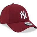 siltovka-zaoblena-cervena-nastavitelny-9forty-essential-melton-wool-new-york-yankees-mlb-new-era