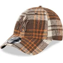 siltovka-zaoblena-hneda-nastavitelny-9forty-check-new-york-yankees-mlb-new-era