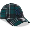 siltovka-zaoblena-zelena-nastavitelny-9forty-check-new-york-yankees-mlb-new-era