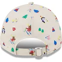 beige-verstellbare-9forty-kinderkappe-mit-gebogenem-schirm-festive-new-york-yankees-mlb-von-new-era