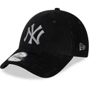 new-era-curved-brim-9forty-wide-cord-new-york-yankees-mlb-black-adjustable-cap