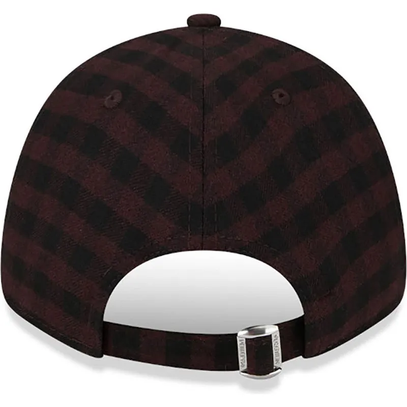 braune-verstellbare-curved-cap-9forty-flannel-der-new-york-yankees-mlb-von-new-era