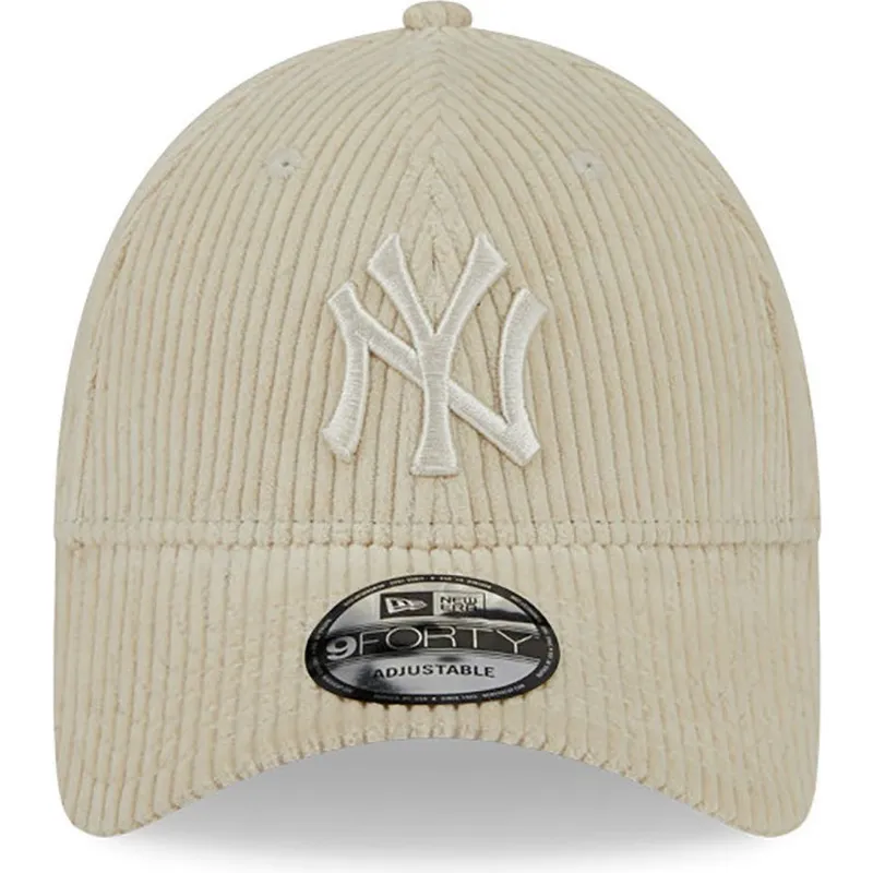 cap-zaoblena-beige-adjustable-strap-9forty-wide-cord-new-york-yankees-mlb-new-era cap-zaoblena-beige-adjustable-strap-9forty-wide-cord-new-york-yankees-mlb-new-era