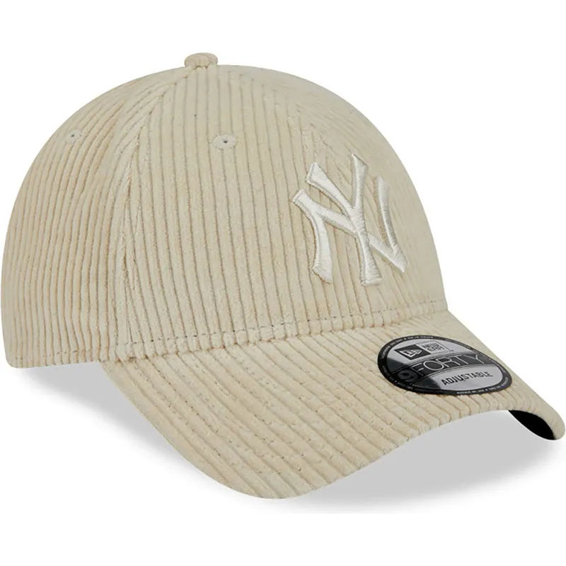 cap-zaoblena-beige-adjustable-strap-9forty-wide-cord-new-york-yankees-mlb-new-era cap-zaoblena-beige-adjustable-strap-9forty-wide-cord-new-york-yankees-mlb-new-era