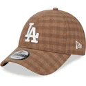 siltovka-zaoblena-hneda-nastavitelny-9forty-flannel-los-angeles-dodgers-mlb-new-era