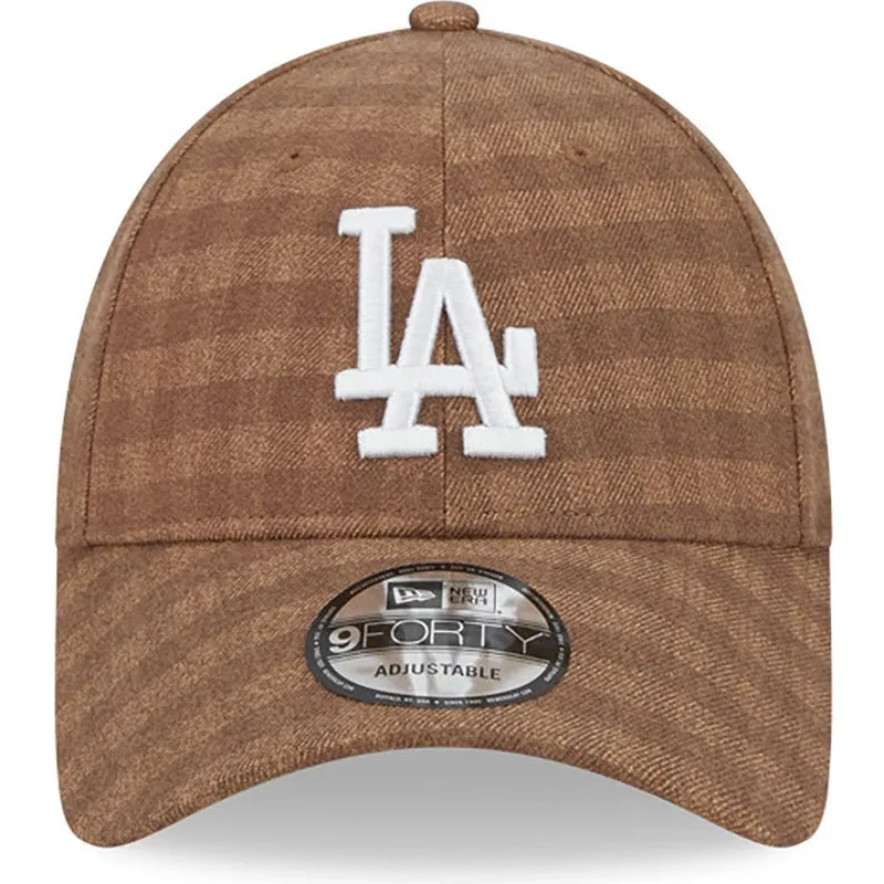 siltovka-zaoblena-hneda-nastavitelny-9forty-flannel-los-angeles-dodgers-mlb-new-era