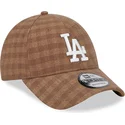 siltovka-zaoblena-hneda-nastavitelny-9forty-flannel-los-angeles-dodgers-mlb-new-era