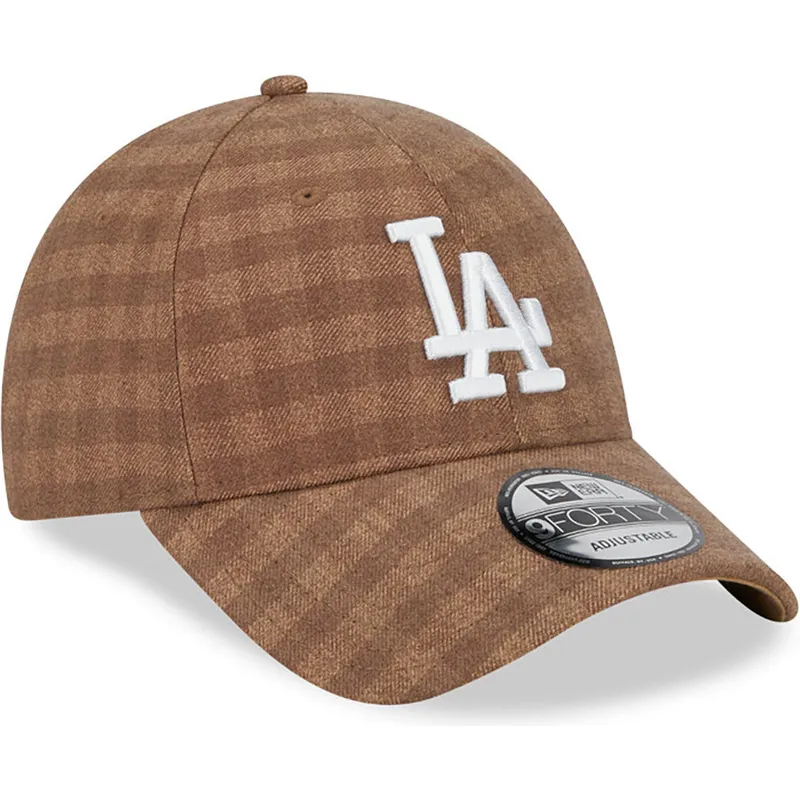 siltovka-zaoblena-hneda-nastavitelny-9forty-flannel-los-angeles-dodgers-mlb-new-era