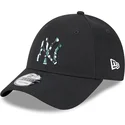 new-era-new-york-yankees-mlb-9forty-seasonal-infill-verstellbare-schwarze-kappe-mit-gebogenem-schirm