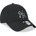 new-era-new-york-yankees-mlb-9forty-seasonal-infill-verstellbare-schwarze-kappe-mit-gebogenem-schirm