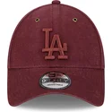 siltovka-zaoblena-cervena-nastavitelny-9forty-washed-canvas-los-angeles-dodgers-mlb-new-era