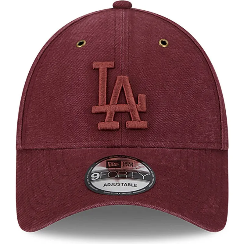 siltovka-zaoblena-cervena-nastavitelny-9forty-washed-canvas-los-angeles-dodgers-mlb-new-era