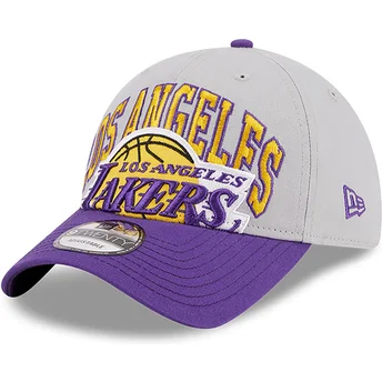 Cap zaoblená gray adjustable strap 9TWENTY Tip Off 2023 Los Angeles Lakers NBA New Era