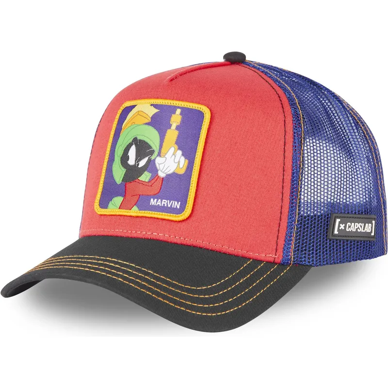 siltovka-zaoblena-cervena-snapback-loo7-ma2-marvin-martan-looney-tunes-capslab