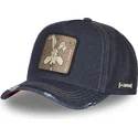 siltovka-zaoblena-tmavomodra-snapback-denim-loo8-coy1-kojot-looney-tunes-capslab