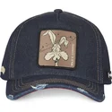 siltovka-zaoblena-tmavomodra-snapback-denim-loo8-coy1-kojot-looney-tunes-capslab