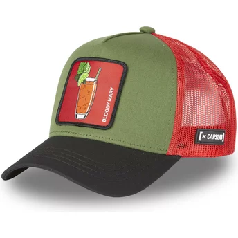 Capslab Bloody Mary BL2 Cocktails Green and Red Trucker Hat