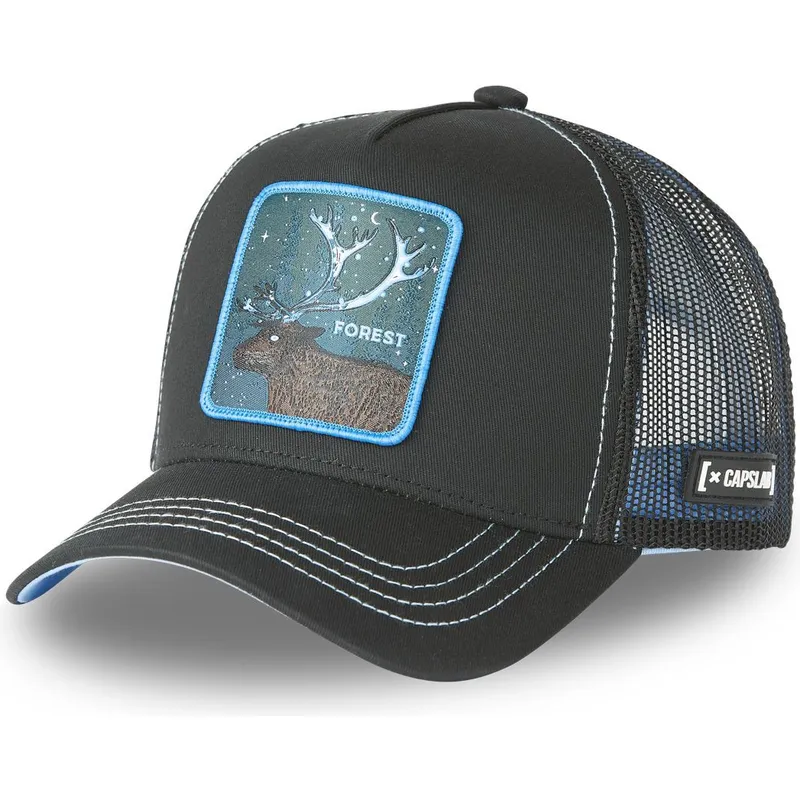 siltovka-zaoblena-cierna-snapback-forest-cas2-for1-jelen-mytologicke-bytosti-capslab