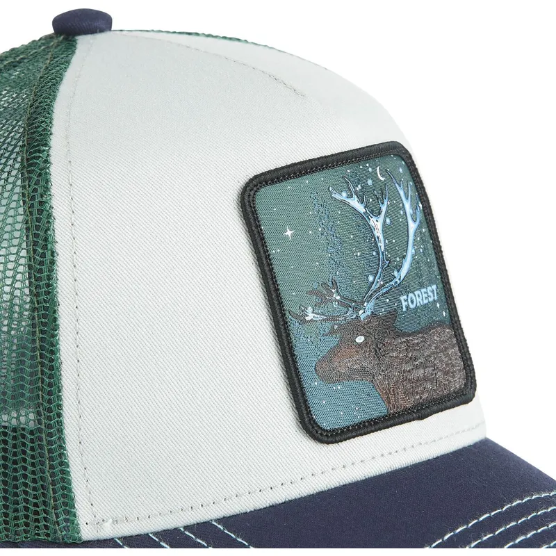 trucker-cap-weiss-grun-und-blau-hirsch-forest-cas2-for3-beasts-von-capslab