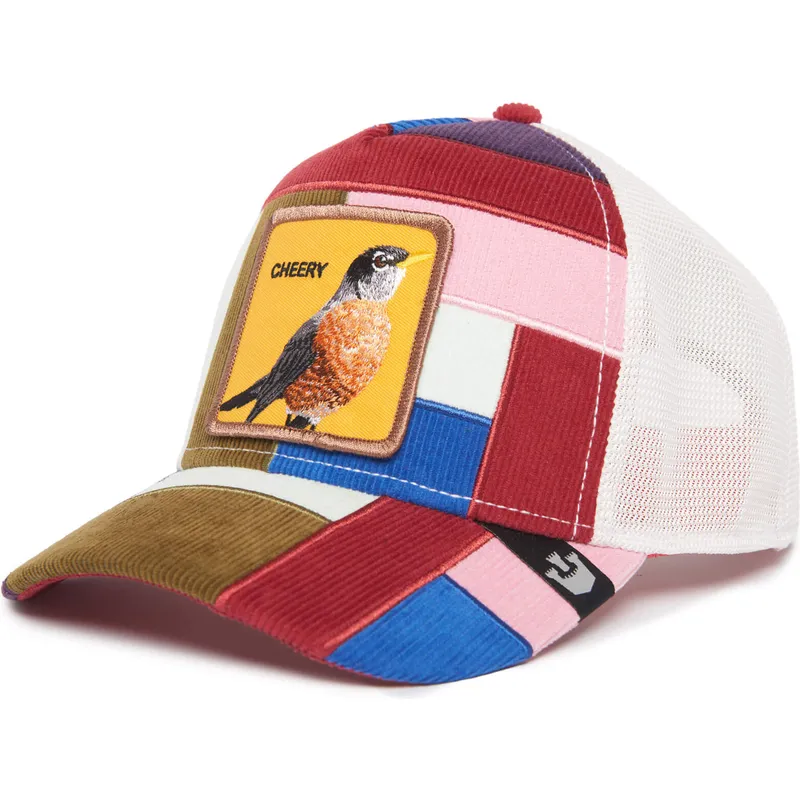 siltovka-zaoblena-viacfarebna-snapback-cheery-right-side-of-the-bed-the-farm-patchwork-the-farm-goorin-bros
