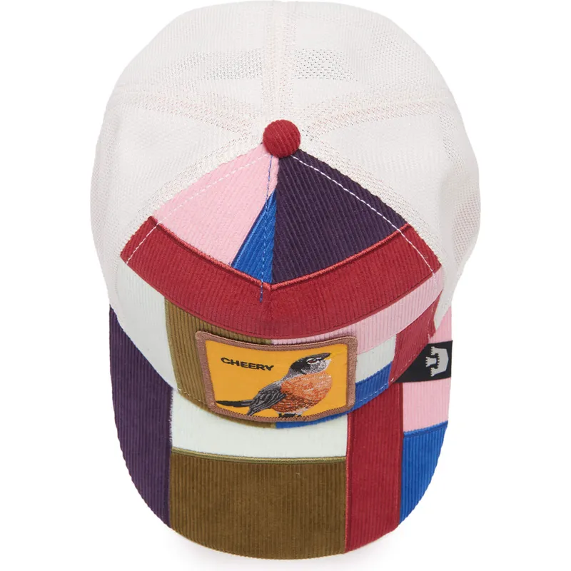 siltovka-zaoblena-viacfarebna-snapback-cheery-right-side-of-the-bed-the-farm-patchwork-the-farm-goorin-bros