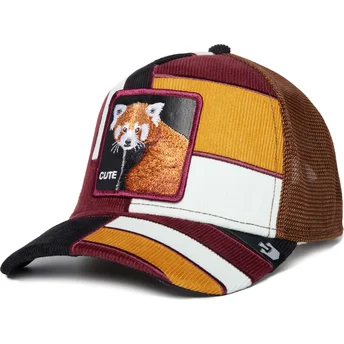 mehrfarbige-trucker-kappe-roter-panda-cute-dorbz-the-farm-patchwork-von-goorin-bros