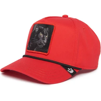 siltovka-zaoblena-cervena-snapback-panther-100-the-farm-all-over-canvas-the-farm-goorin-bros