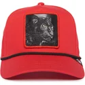 siltovka-zaoblena-cervena-snapback-panther-100-the-farm-all-over-canvas-the-farm-goorin-bros
