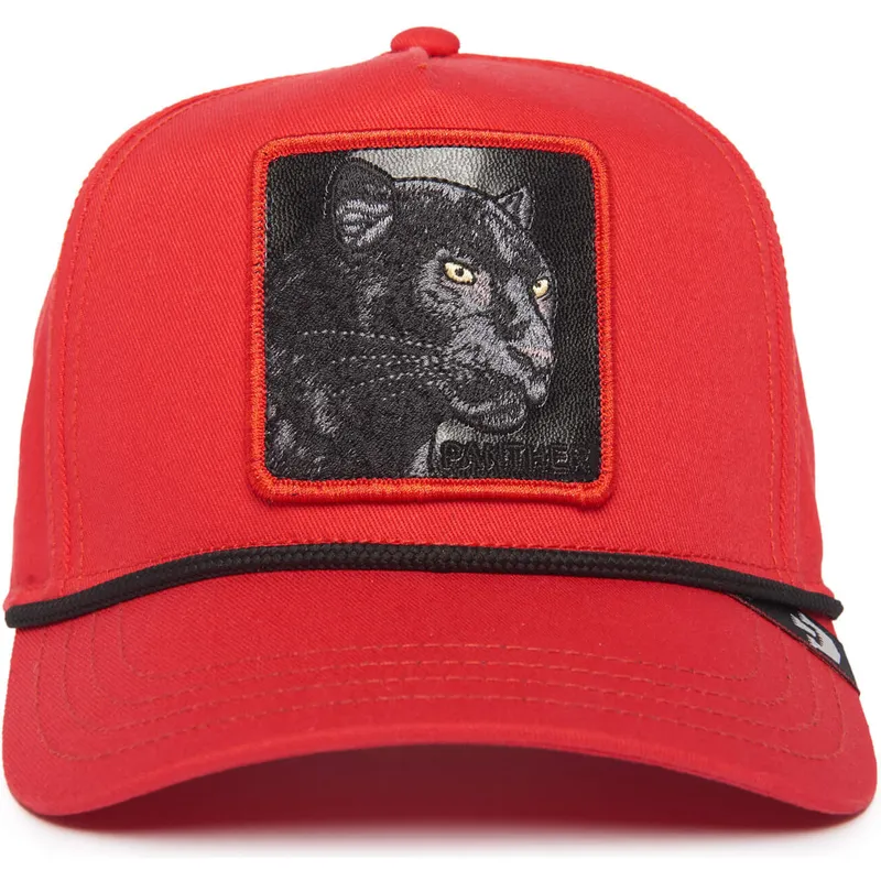 siltovka-zaoblena-cervena-snapback-panther-100-the-farm-all-over-canvas-the-farm-goorin-bros