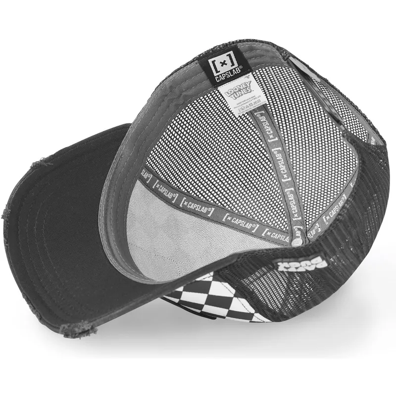 schwarz-weisse-trucker-kappe-daffy-duck-loo8-daf1-looney-tunes-von-capslab
