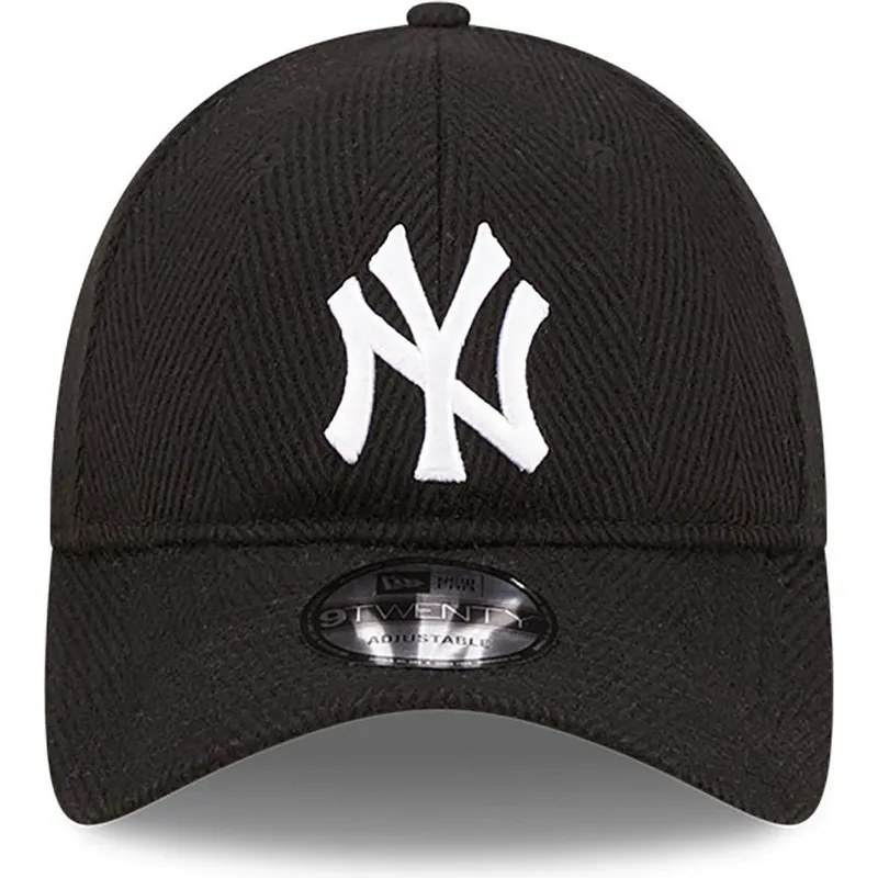 siltovka-zaoblena-cierna-nastavitelny-9twenty-herringbone-new-york-yankees-mlb-new-era
