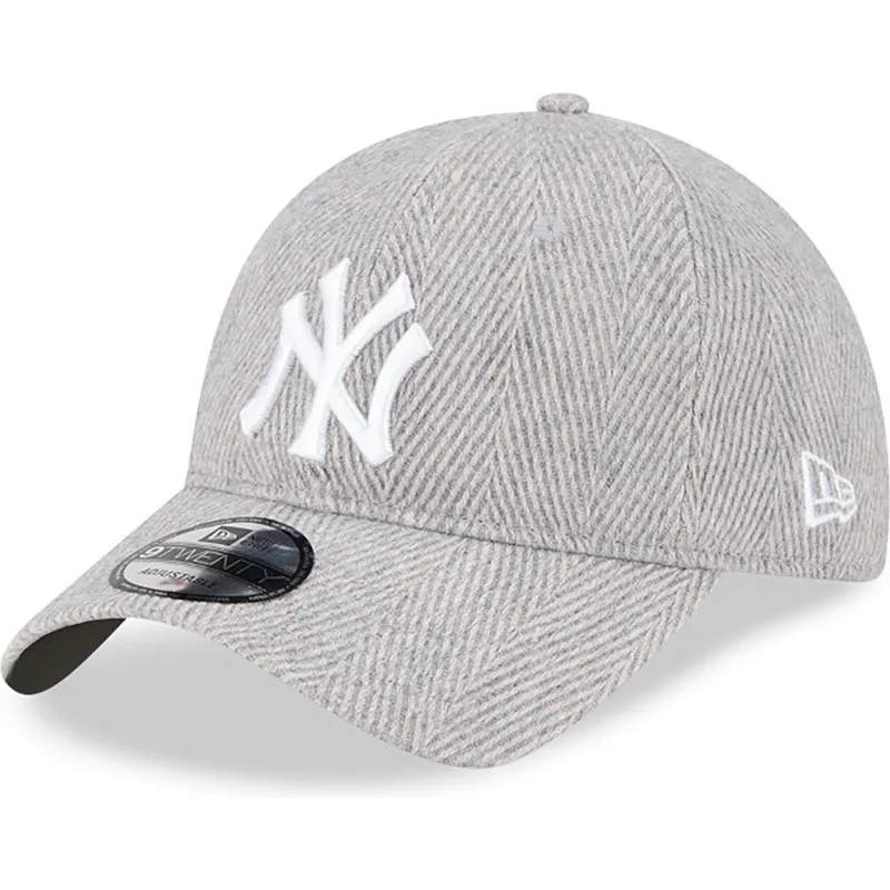 siltovka-zaoblena-siva-nastavitelny-9twenty-herringbone-new-york-yankees-mlb-new-era
