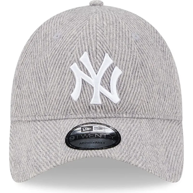 siltovka-zaoblena-siva-nastavitelny-9twenty-herringbone-new-york-yankees-mlb-new-era