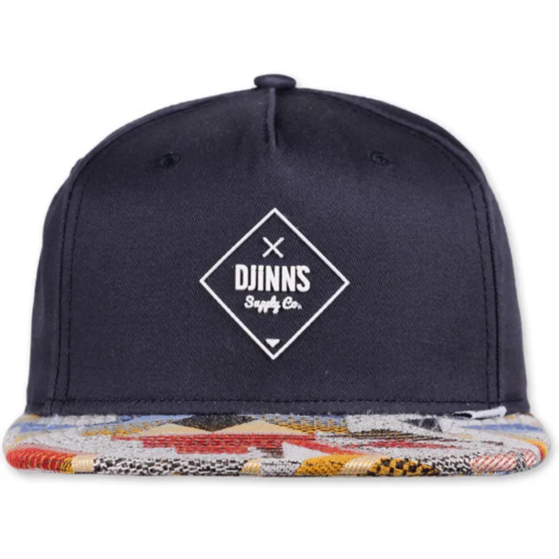 siltovka-rovna-tmavomodra-snapback-rubber-aztek-djinns
