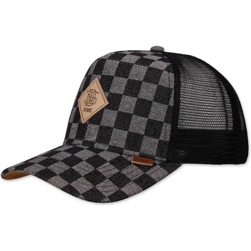 siltovka-zaoblena-cierna-snapback-hft-denim-check-djinns