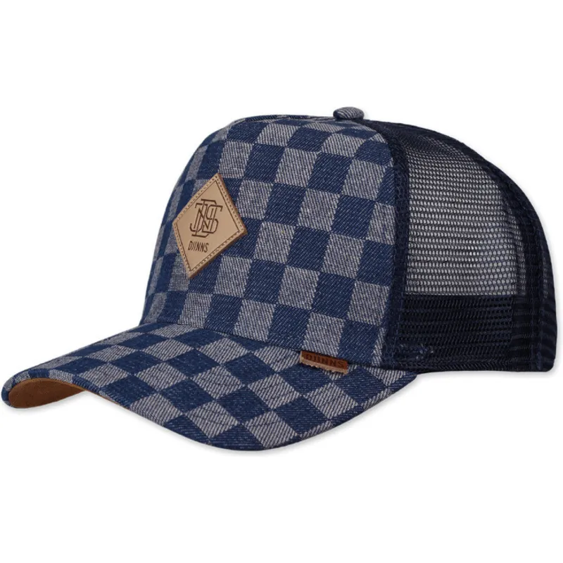 siltovka-zaoblena-modra-snapback-hft-denim-check-djinns