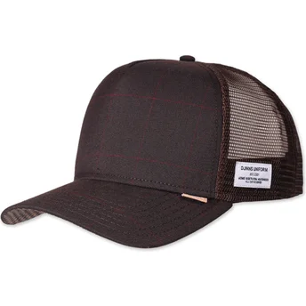 Šiltovky zaoblená kamionista hnedá snapback HFT Glencheck Djinns