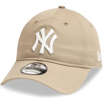 Braune verstellbare Curved Cap 9TWENTY League Essential der New York Yankees MLB von New Era