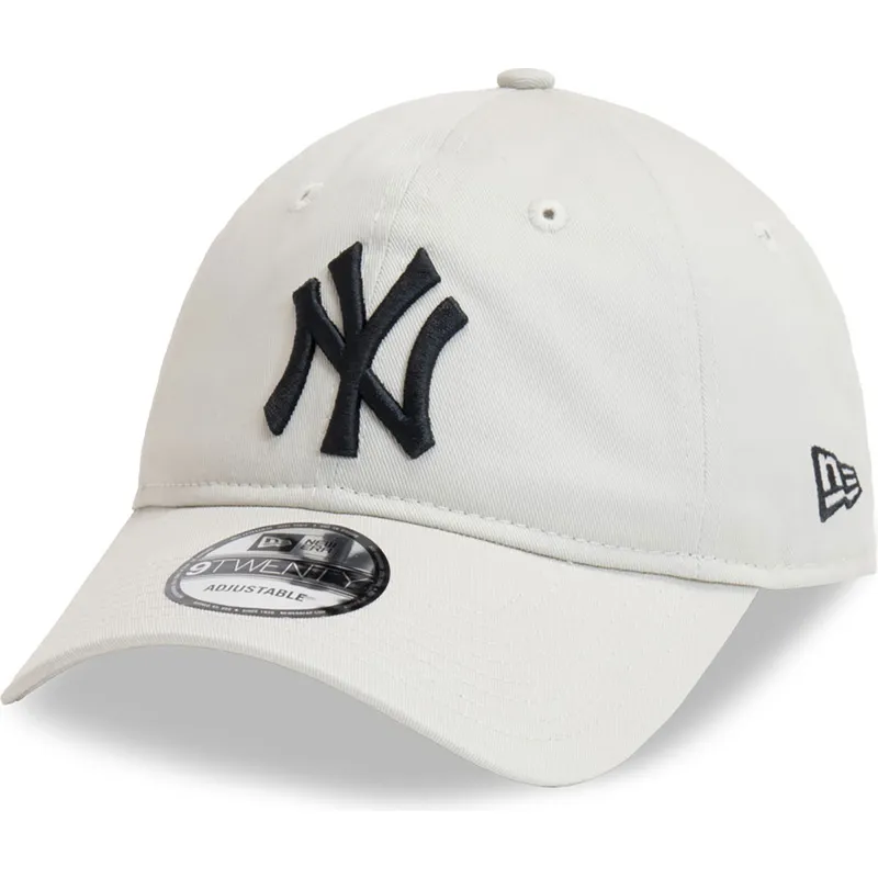 cap-zaoblena-beige-adjustable-strap-negro-9twenty-league-essential-new-york-yankees-mlb-new-era