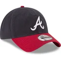 marineblaue-und-rote-verstellbare-curved-cap-9twenty-core-classic-der-atlanta-braves-mlb-von-new-era
