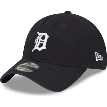 Marineblaue verstellbare gebogene Kappe 9TWENTY Core Classic der Detroit Tigers MLB von New Era