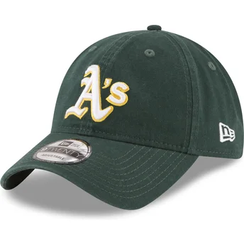 Grüne verstellbare gebogene Kappe 9TWENTY Core Classic der Oakland Athletics MLB von New Era