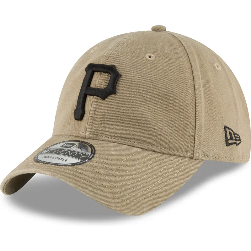 cap-zaoblena-brown-adjustable-strap-claro-negro-9twenty-core-classic-pittsburgh-pirates-mlb-new-era