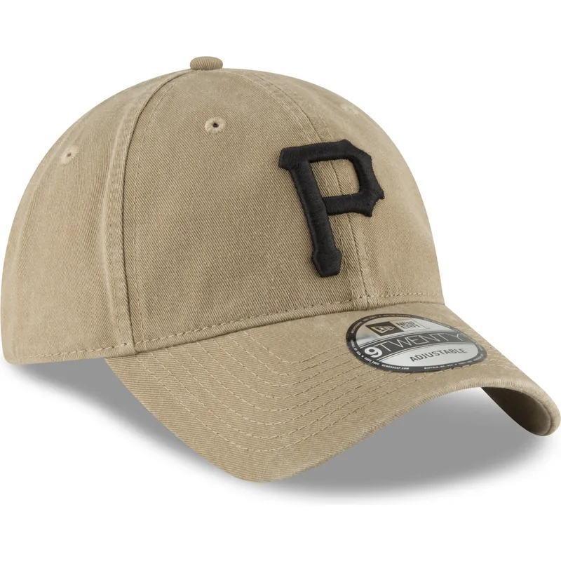 cap-zaoblena-brown-adjustable-strap-claro-negro-9twenty-core-classic-pittsburgh-pirates-mlb-new-era