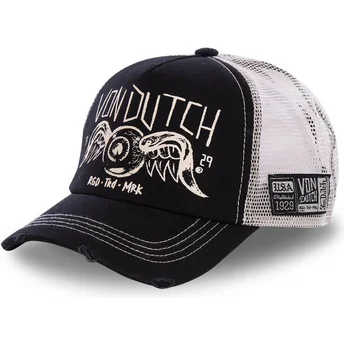 Šiltovky zaoblená čierna snapback pre deti CREW4 Von Dutch