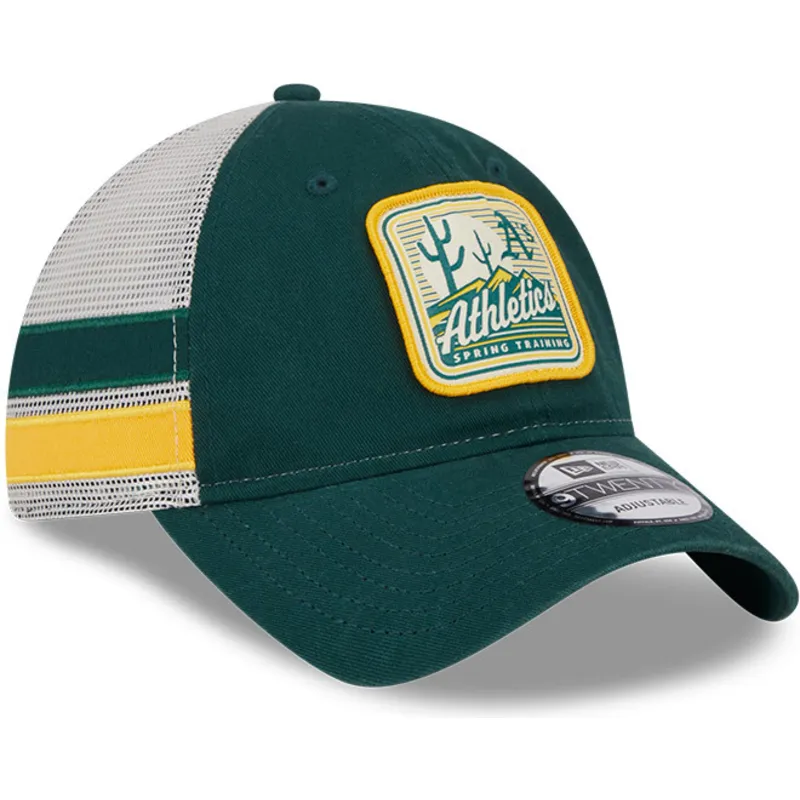 siltovka-zaoblena-zelena-snapback-9twenty-stripe-oakland-athletics-mlb-new-era