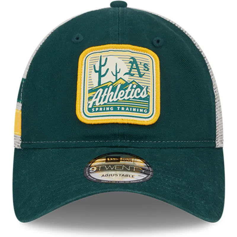 siltovka-zaoblena-zelena-snapback-9twenty-stripe-oakland-athletics-mlb-new-era